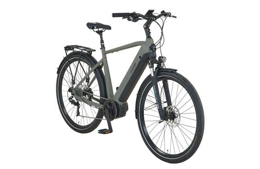 PROPHETE ENTDECKER 4.0 Herren Trekking E-Bike 28" - AEG Mittelmotor 36 V 70 Nm, 0 Wh Akku, Microshift 10-Gang, Hydraulische Scheibenbremsen